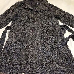 Long acrylic belted cardigan/ jacket